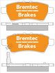 BREMTEC PRO-LINE BRAKE PADS SET NISSAN NAVARA 2.5 2005- BT1653PRO
