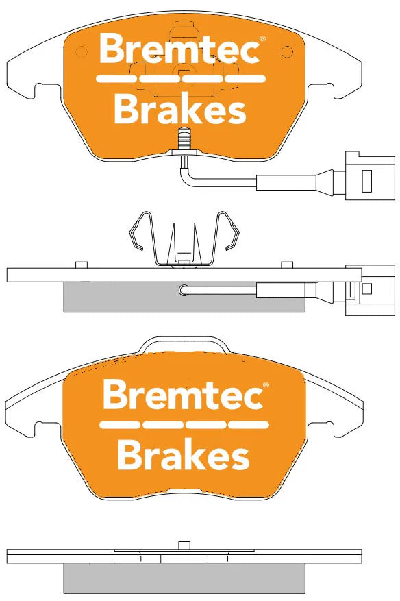 TRADELINE BRAKE PAD FRONT SET AUDI CITROEN PEUGEOT VW SKODA BT1659TS