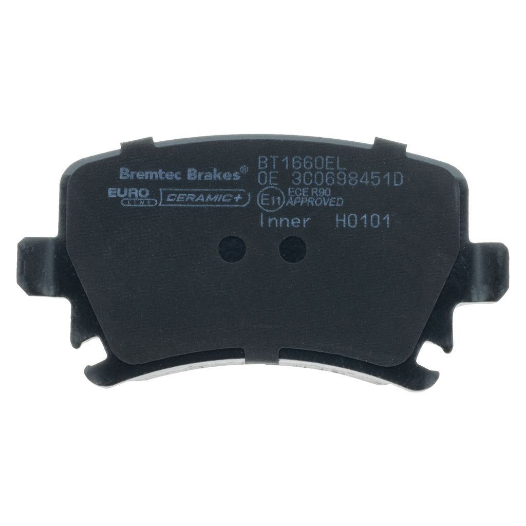 Euro-line Brake Pad Rear Set Audi A3 A4 A6 S3 Tt. Vw Golf - Bt1660el