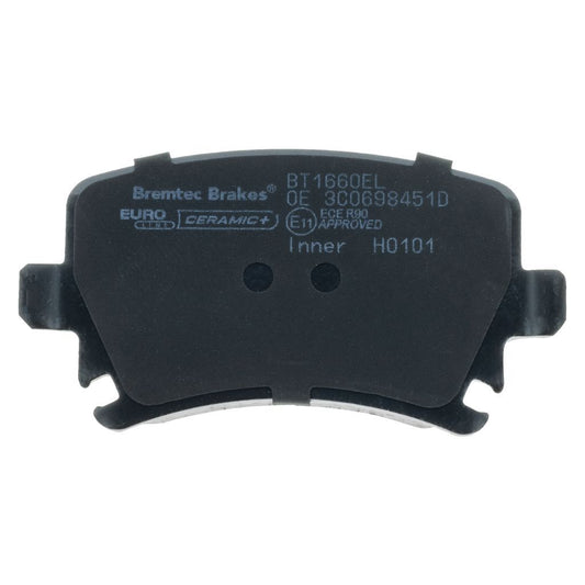 Euro-line Brake Pad Rear Set Audi A3 A4 A6 S3 Tt. Vw Golf - Bt1660el