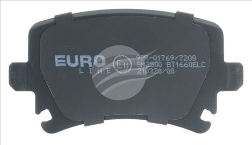 EURO-LINE BRAKE PAD REAR SET AUDI A3 A4 A6 S3 TT. VW GOLF BT1660ELC