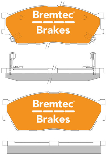 BREMTEC TRADELINE BRAKE PAD SET FRONT KIA RIO 1.4, 1.5 2002-05 BT1663TS