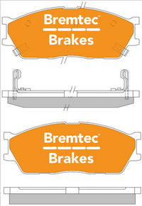 BREMTEC TRADELINE BRAKE PAD SET FRONT KIA RIO 1.4, 1.5 2002-05 BT1663TS