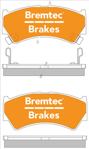 BREMTEC TRADE-LINE BRAKE PADS SET SUZUKI BALENO 1.8L 1997- BT1668TS
