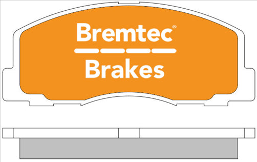 BREMTEC TRADE-LINE BRAKE PADS SET MITSUBISHI MAGNA TM-TP 1985-91 BT167TS