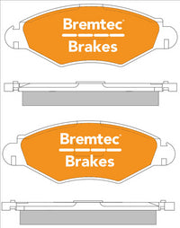 BREMTEC EURO-LINE BRAKE PADS SET PEUGEOT 206 (BOSCH) 1.4i 1999- BT1687ELC