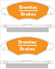 BREMTEC EURO-LINE BRAKE PADS SET PEUGEOT 206 (BOSCH) 1.4i 1999- BT1687ELC
