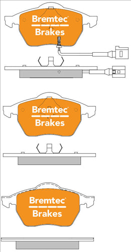 BREMTEC TRADE-LINE BRAKE PADS SET VOLKSWAGEN BORA 1J6 1.9TDi BT1690TS