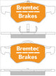 BREMTEC 4WD BRAKE PADS SET CHRYSLER VOYAGER III 2000- ATE BT1691E