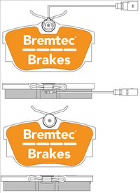 BREMTEC EUROLINE HD CERAMIC+ ZERO DUST TRANSPORTER T4 15"" ATE SENSOR BT1692ELH