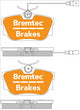 BREMTEC EUROLINE HD CERAMIC+ ZERO DUST TRANSPORTER T4 15"" ATE SENSOR BT1692ELH