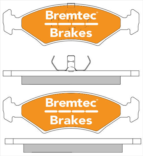 BREMTEC TRADE-LINE BRAKE PADS SET MAZDA 131 (BAJ) 1996-02 BT1695TS