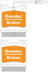 BREMTEC TRADE-LINE BRAKE PADS SET MERCEDES VITO (638) 108Di ATE BT1712TS