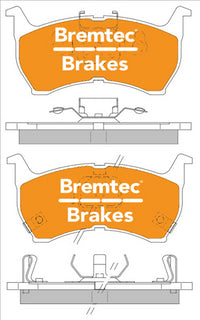 BREMTEC TRADE-LINE BRAKE PADS SET FORD TELSTAR AR 1982-86 BT171TS