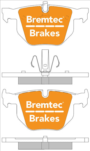 BREMTEC EURO-LINE BRAKE PADS SET BMW E90, E91 92 93 330 SERIES BT1728ELC
