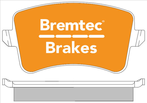 BREMTEC TRADELINE BRAKE PAD SET REAR AUDI A4 B8 1.8 2.0 TFSI PR1LT BT1736TS