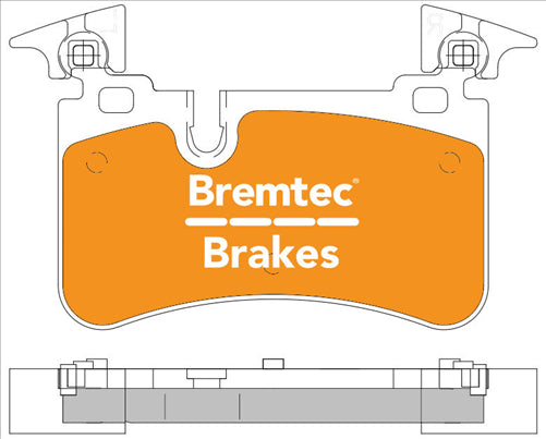 BREMTEC EURO-LINE BRAKE PADS SET BT1738ELC