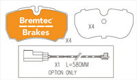 BREMTEC TRADE-LINE BRAKE PADS SET FORD TRANSIT VM 2.4 AWD BREMBO BT1747TS