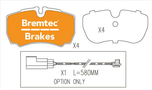 TRADE-LINE BRAKE PADS SET FORD TRANSIT VM 2.4 AWD BREMBO BT1747TS