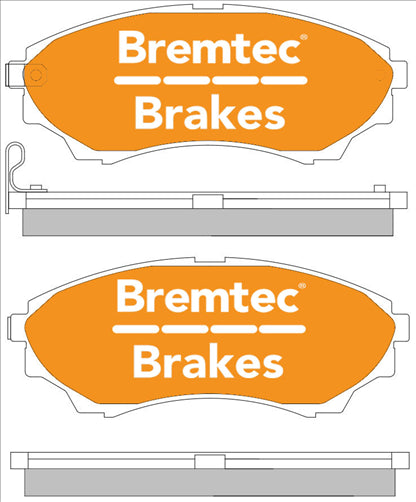 BREMTEC 4WD BRAKE PAD FRONT SET COURIER RANGER B2600 B4000 BT1759E