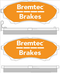 BREMTEC 4WD BRAKE PAD FRONT SET COURIER RANGER B2600 B4000 BT1759E
