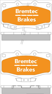 BREMTEC HYBRID-CARBON HIGH PERFORMANCE TOYOTA HILUX 4WD RN105, LN106 BT175EV55