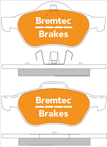 BREMTEC EURO-LINE BRAKE PADS SET RENAULT MEGANE II KMO/1 BT1760ELC