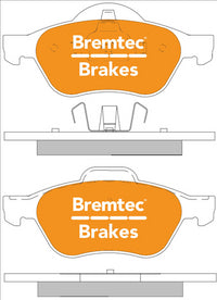 BREMTEC EURO-LINE BRAKE PADS SET RENAULT MEGANE II KMO/1 BT1760ELC