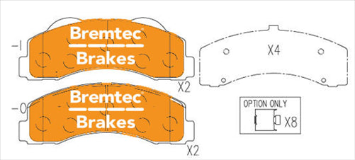 PRO-LINE BRAKE PADS SET FORD F150 5.0L 4WD 2010- BT1772PRO