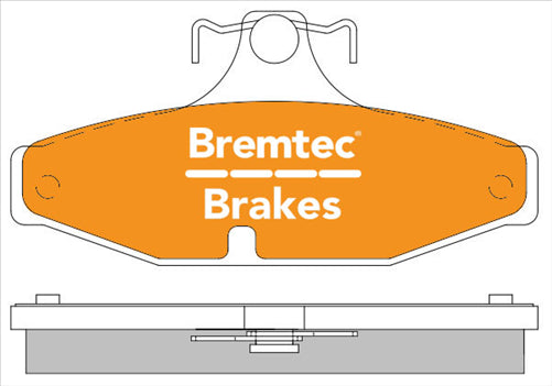BREMTEC ENDURE BRAKE PAD REAR SET FALCON AU2 - FG X. INCL FPV BT1786E