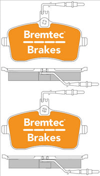 BREMTEC EURO-LINE BRAKE PADS SET PEUGEOT 407 SERIES 2.2, 3.0i BT1792ELC