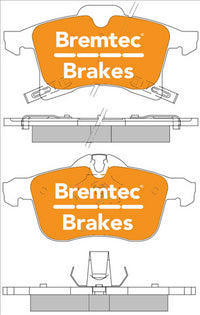 BREMTEC PRO-LINE BRAKE PADS SET HOLDEN ASTRA AH 2005- BT1803PRO