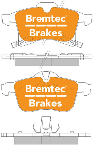 BREMTEC TRADE-LINE BRAKE PADS SET HOLDEN ASTRA AH 2005- BT1803TS