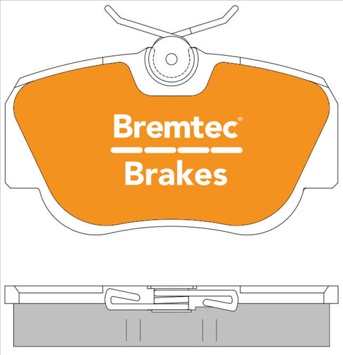 BREMTEC PRO-LINE BRAKE PADS SET MERCEDES W201 C-CLASS 1982-87 BT1812PRO