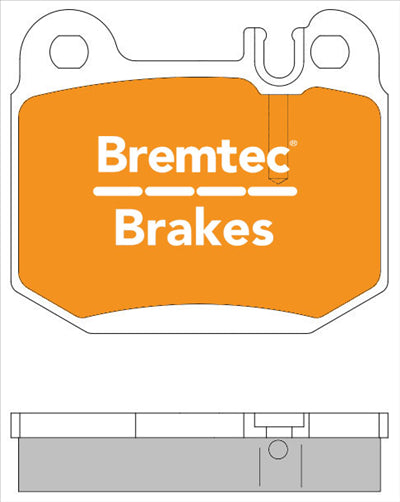 BREMTEC TRADE-LINE REAR BRAKE PADS SET MERCEDES ML350 (W163) 1998- BT1815TS
