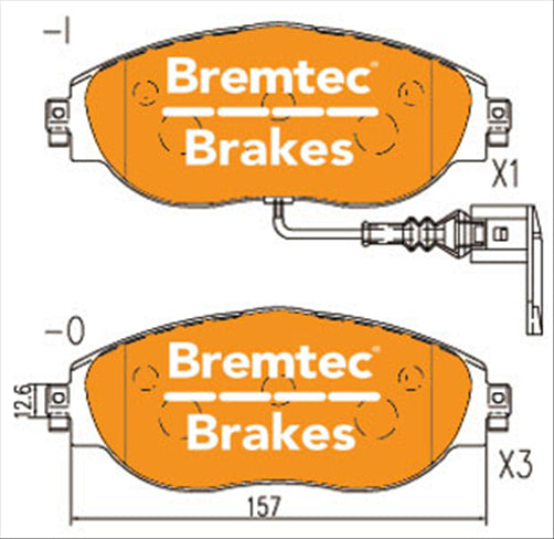 BREMTEC HYBRID-CARBON HIGH PERFORMANCE VW GOLF R MK VII 2.0T 2013- BT18180EV55