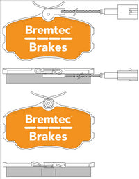 BREMTEC EURO-LINE BRAKE PADS SET ALFA 164 2.0, 2.0TS SENSOR BT1819ELC