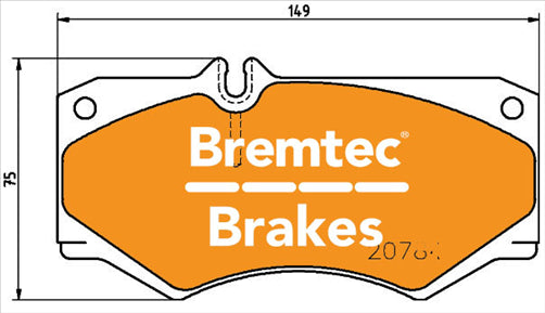 BREMTEC EURO-LINE BRAKE PADS SET BT181ELC