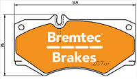BREMTEC EURO-LINE BRAKE PADS SET BT181ELC