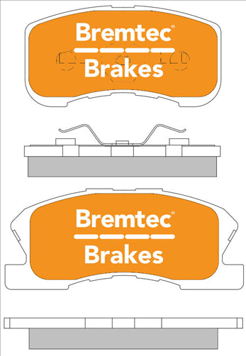 BREMTEC TRADE-LINE BRAKE PAD FRONT SET DAIHATSU SIRION INCL GTi. YRV BT1820TS