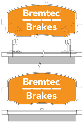 BREMTEC TRADELINE BRAKE PAD SET FRONT HYUNDAI i10 1.1, 1.2 2011- BT1833TS