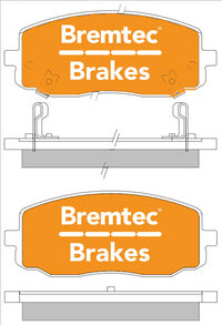 BREMTEC TRADELINE BRAKE PAD SET FRONT HYUNDAI i10 1.1, 1.2 2011- BT1833TS