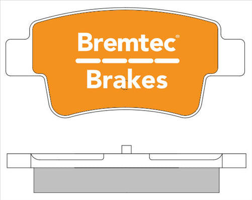 BREMTEC TRADELINE BRAKE PAD SET REAR FIAT GRAND PUNTO 1.3, 1.4 TD BT1834TS