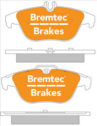 BREMTEC PRO-LINE BRAKE PADS SET MERCEDES (S204) C200, C220 BT1840PRO