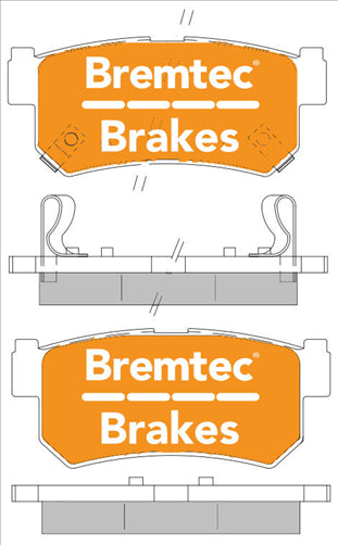BREMTEC PRO-LINE BRAKE PADS SET SSANGYONG KYRON M200 2.0XDi BT1848PRO
