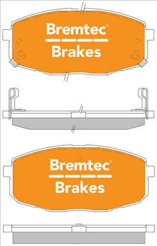 BREMTEC TRADE-LINE BRAKE PAD FRONT SET HYUNDAI i30 KIA CERATO BT1851TS