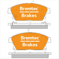 BREMTEC EURO-LINE BRAKE PADS SET HOLDEN CRUIZE GJ, GH 1.4T BT1854ELC