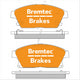 BREMTEC EURO-LINE BRAKE PADS SET HOLDEN CRUIZE GJ, GH 1.4T BT1854ELC