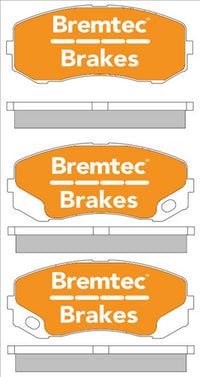 BREMTEC 4WD BRAKE PADS SET CANTER (FE5_ FE8_) 3.0 DiTD BT1855E