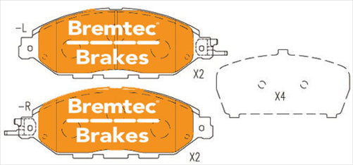 BREMTEC PRO-LINE HD CERAMIC+ ZERO DUST NISSAN PATHFINDER R52 3.5L BT18630PRO